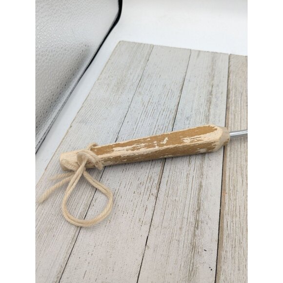 Ekco Stainless Steel USA BBQ Meat Fork Turner Wooden Handle 16 1/4" - Picture 5 of 6